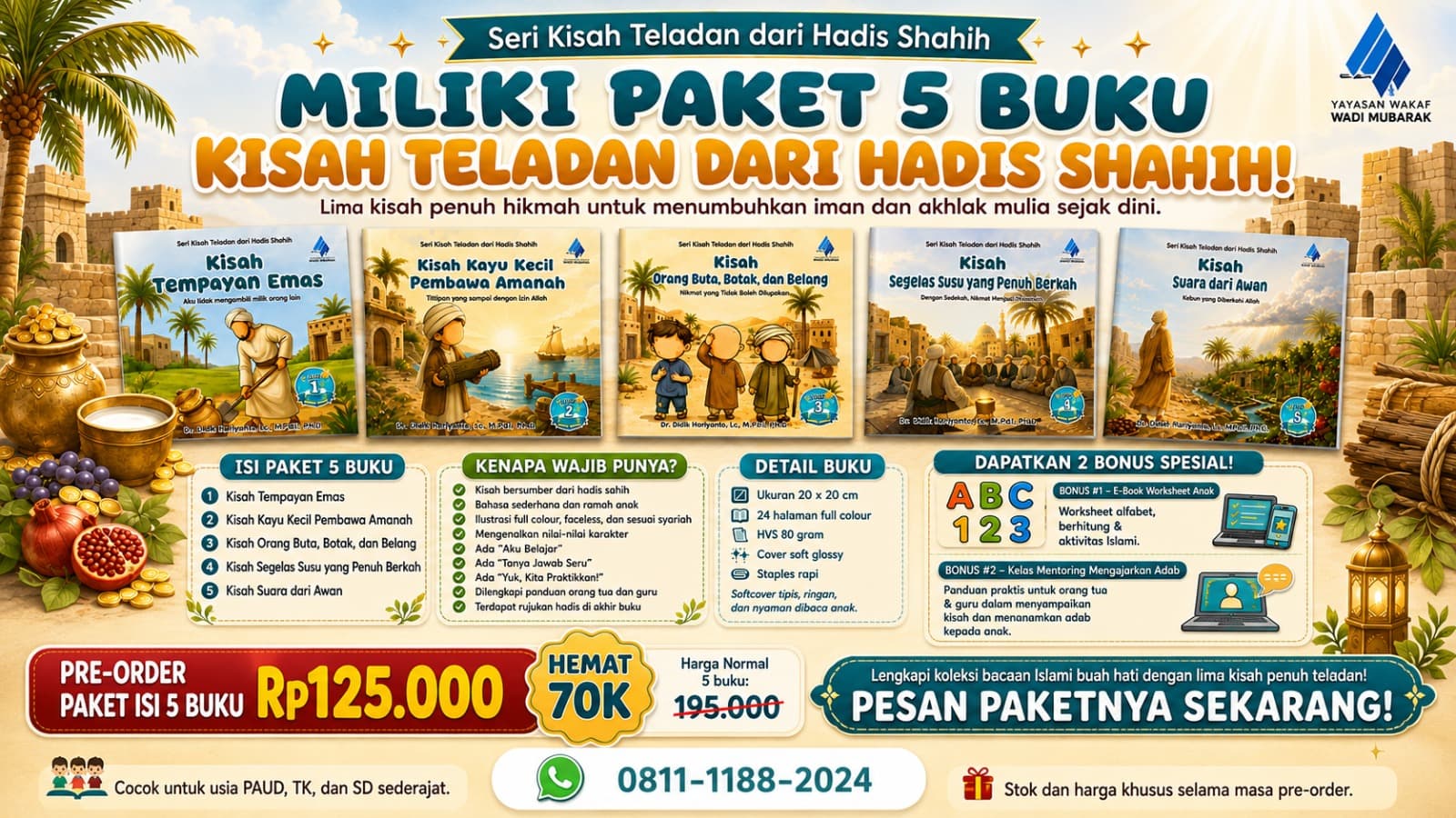 📚 PRE-ORDER SERI KISAH TELADAN DARI HADIS SHAHIH