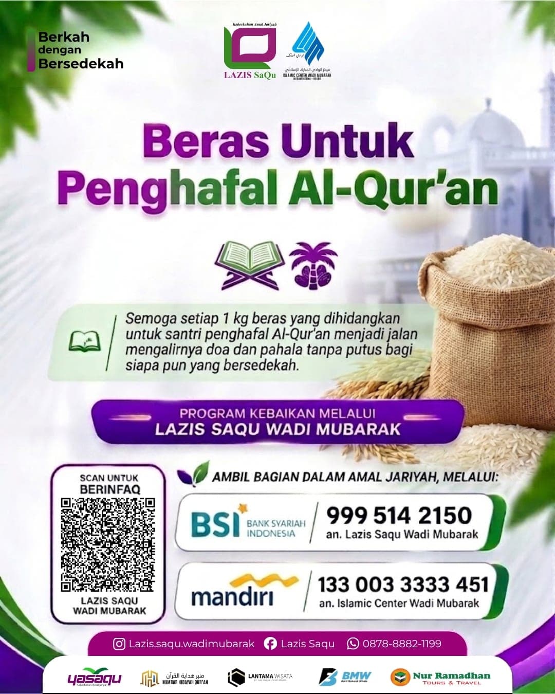 Beras untuk Santri Penghafal Al-Qur'an