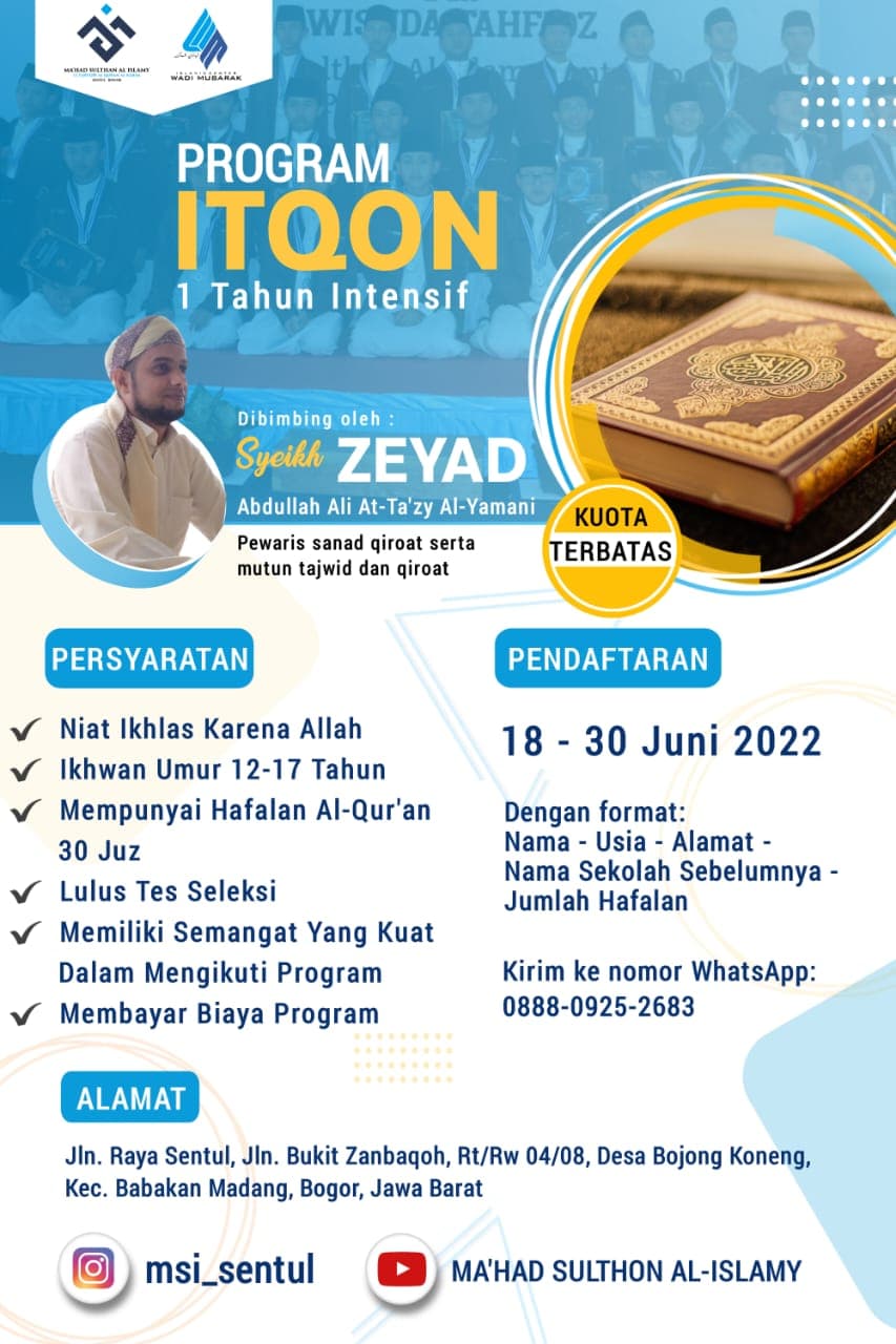 Program Itqon 1 Tahun Intensif